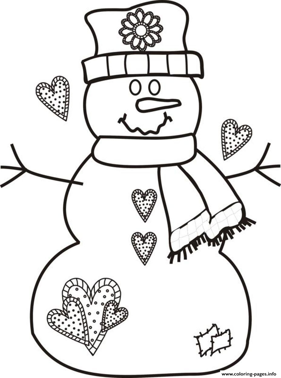 Free Christmas S Snowman Printable51d3 coloring