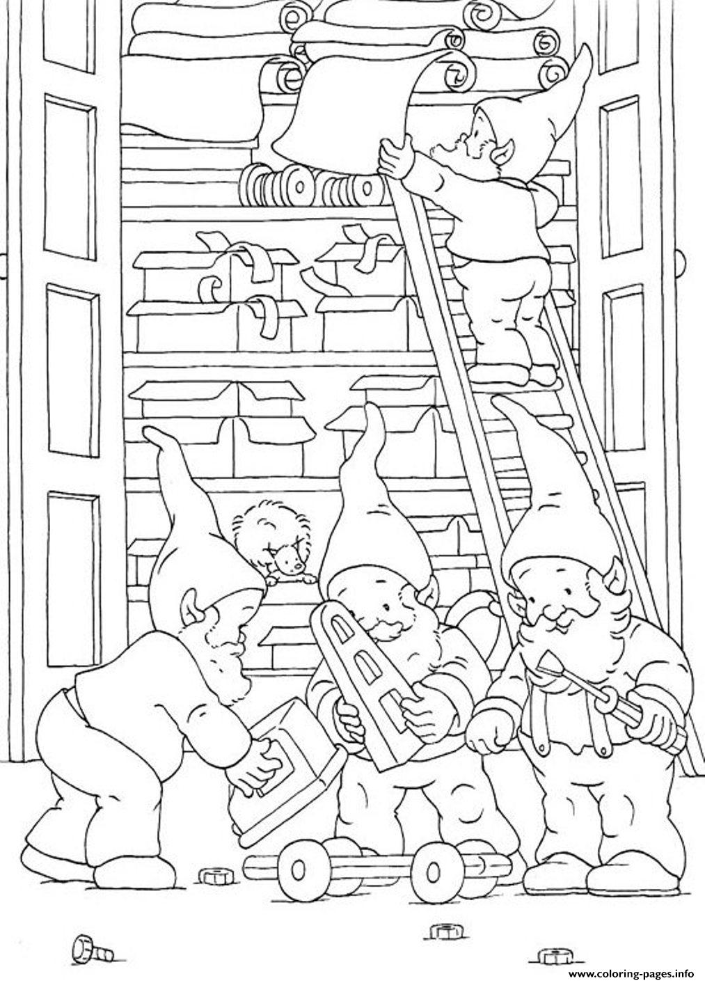 Free S Christmas Elves5471 coloring