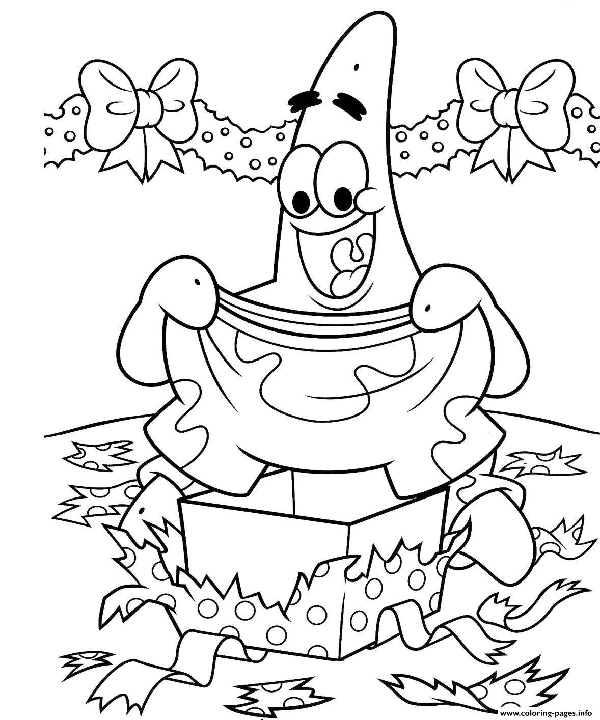 Coloring Pages Of Christmas Patrick Present59e4 coloring