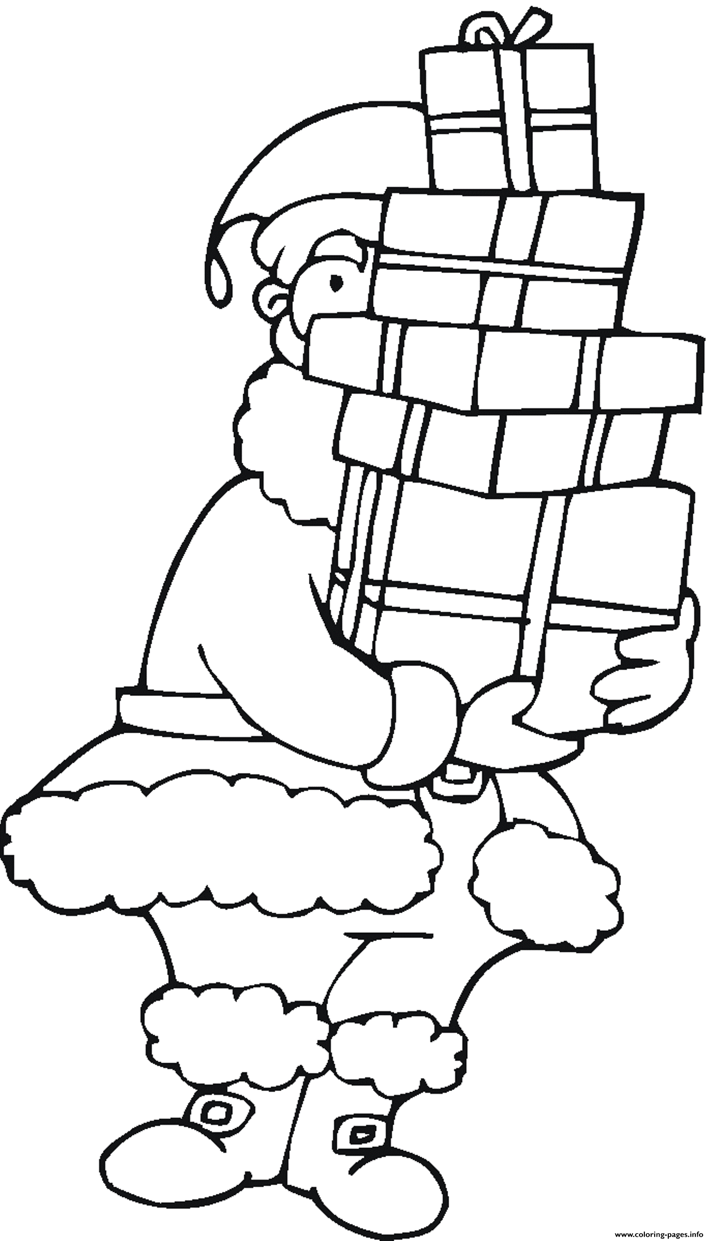 Coloring Pages Of Santa Claus Gives You Presents7df2 coloring