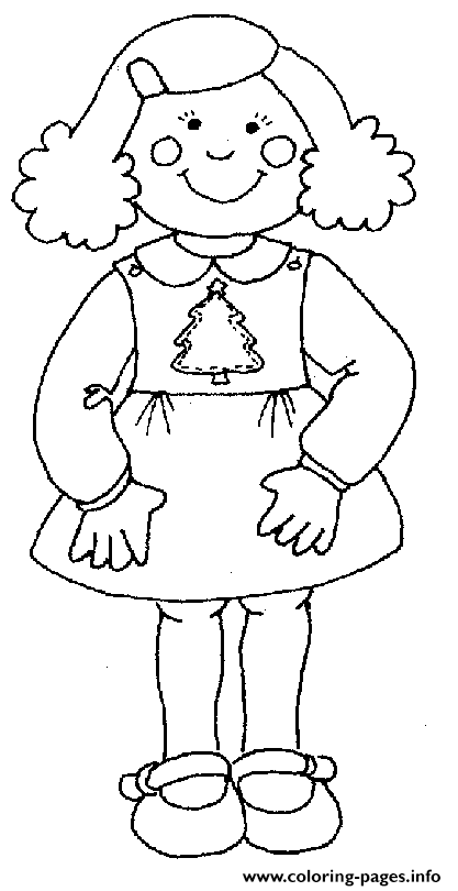 Christmas Girl S New Outfitb2cd coloring
