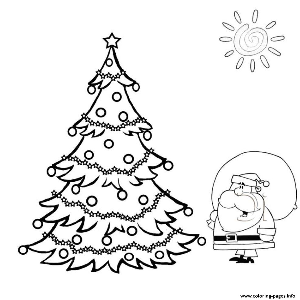 Coloring Pages Christmas Tree And Santa7ab3 coloring