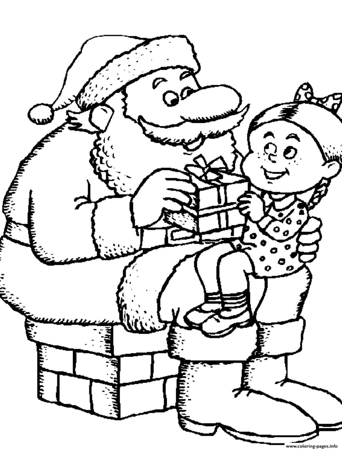 Christmas S Printable Santa And Kid909d coloring