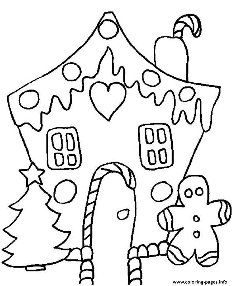 Gingerbeard Man And House Free S For Christmas0111 coloring