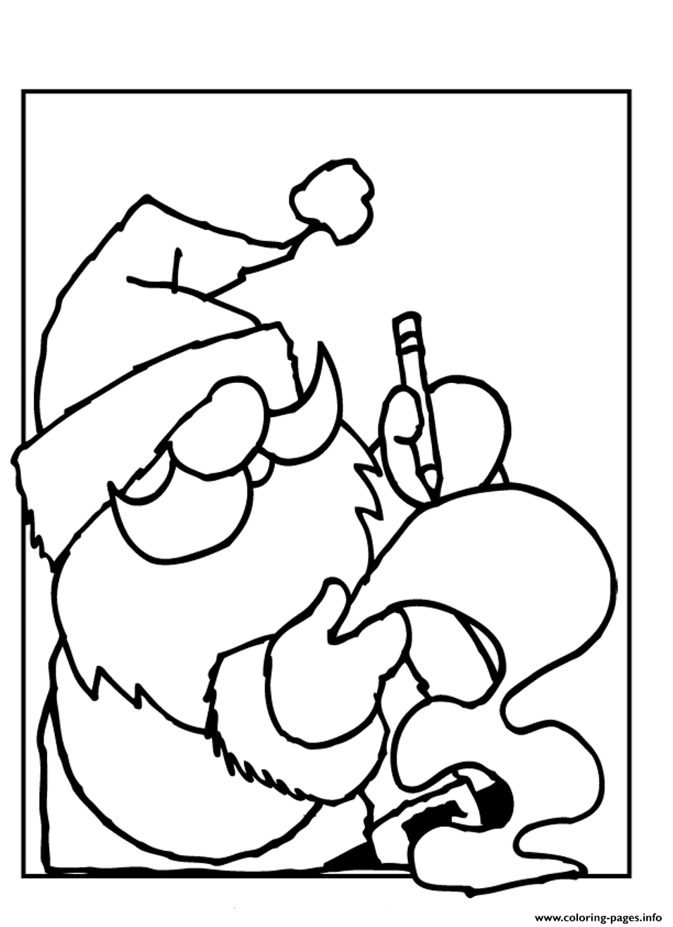 Santa  Checking Lists2061 coloring