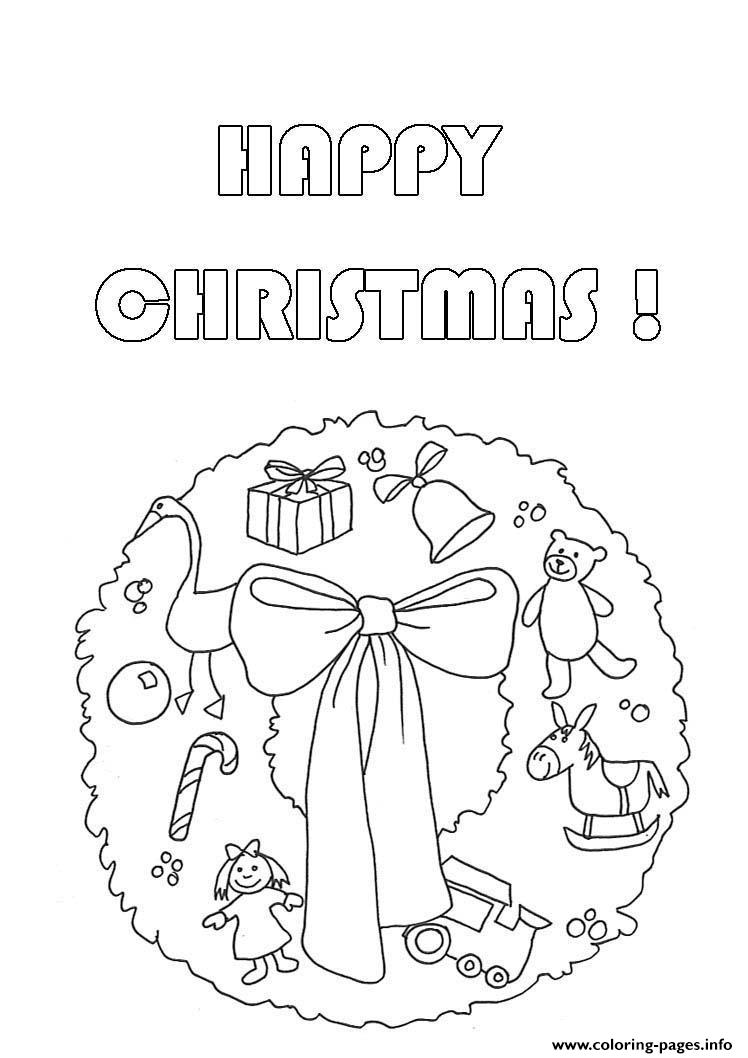 Gift Wreath Free S For Christmase614 coloring