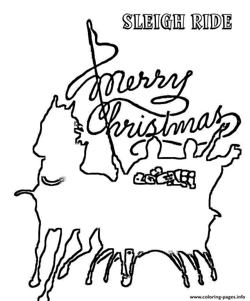 Merry Christmas S Sleigh Rideee3f coloring