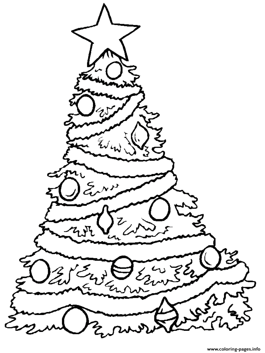 Coloring Pages Christmas Tree Free2f48 Coloring page Printable