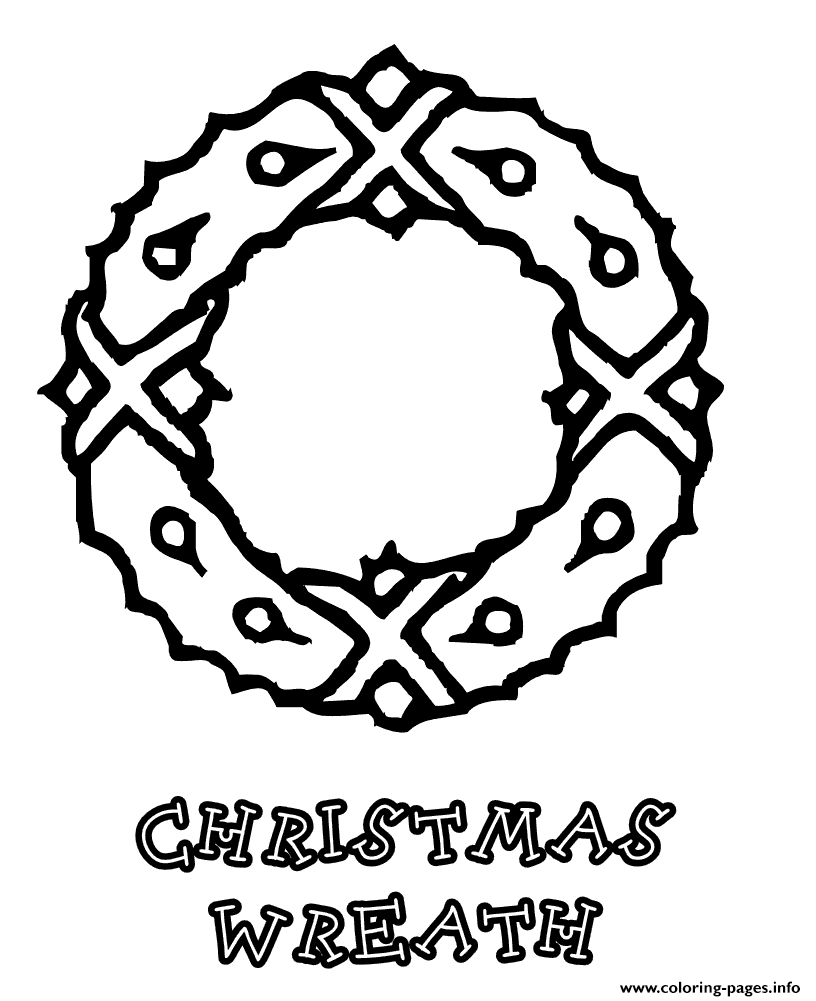 Free S For Christmas Wreath Printable5c39 coloring