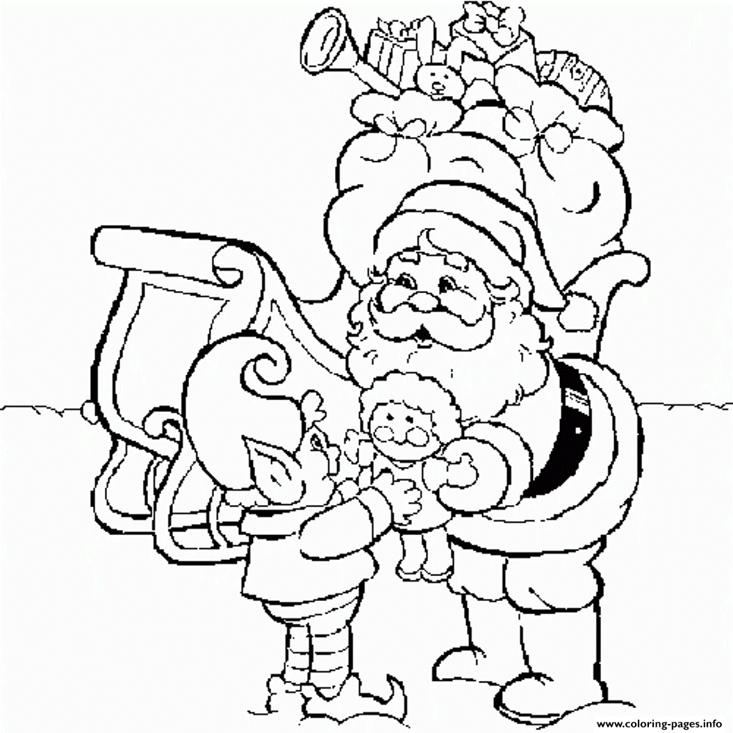 Coloring Pages Of Santa Claus Giving Presents5bd6 coloring