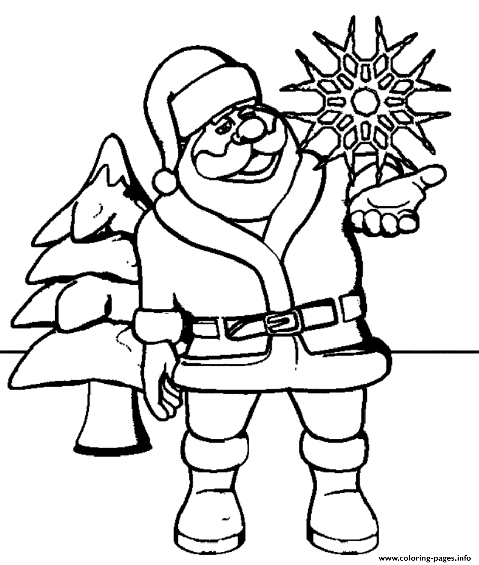 Santa And Snowflake Sb645 coloring