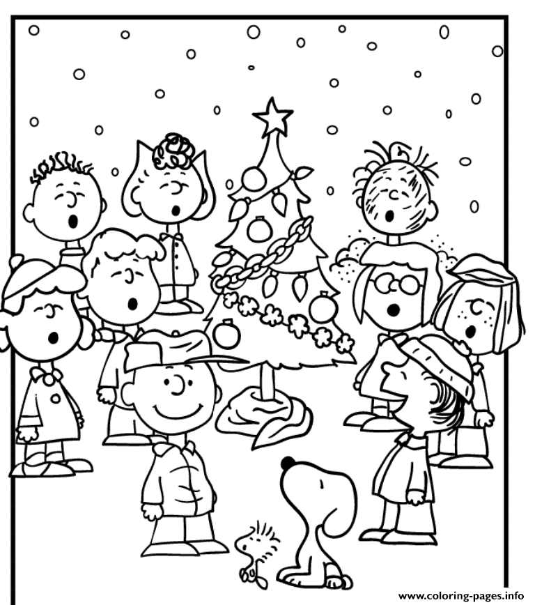 Snoopy Christmas Coloring Pages Printable