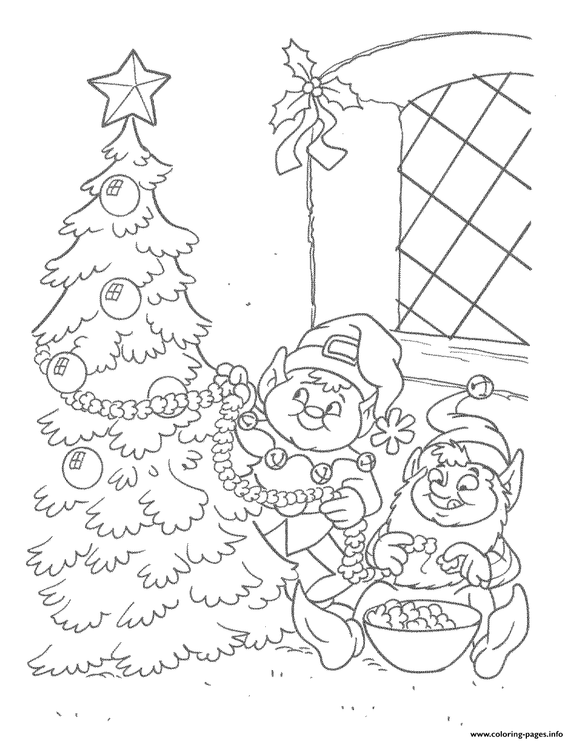 Decorating Tree Christmas Elf S8ab0 coloring