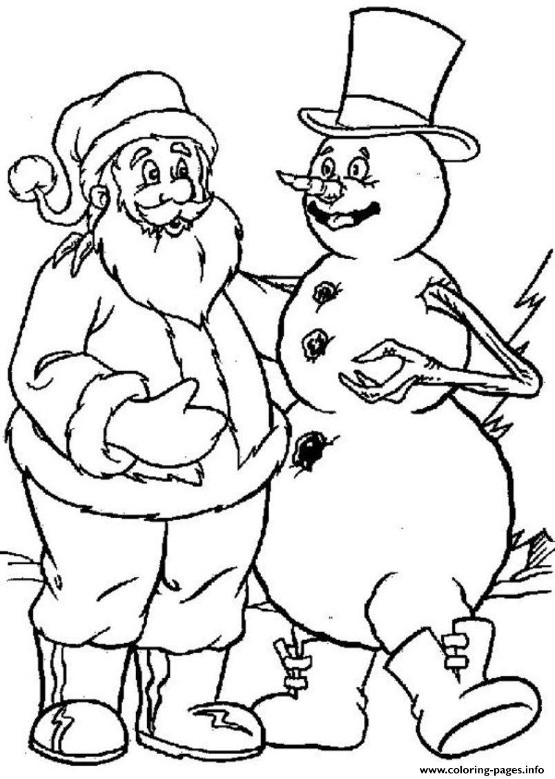 Snowman And Santa 8493 coloring