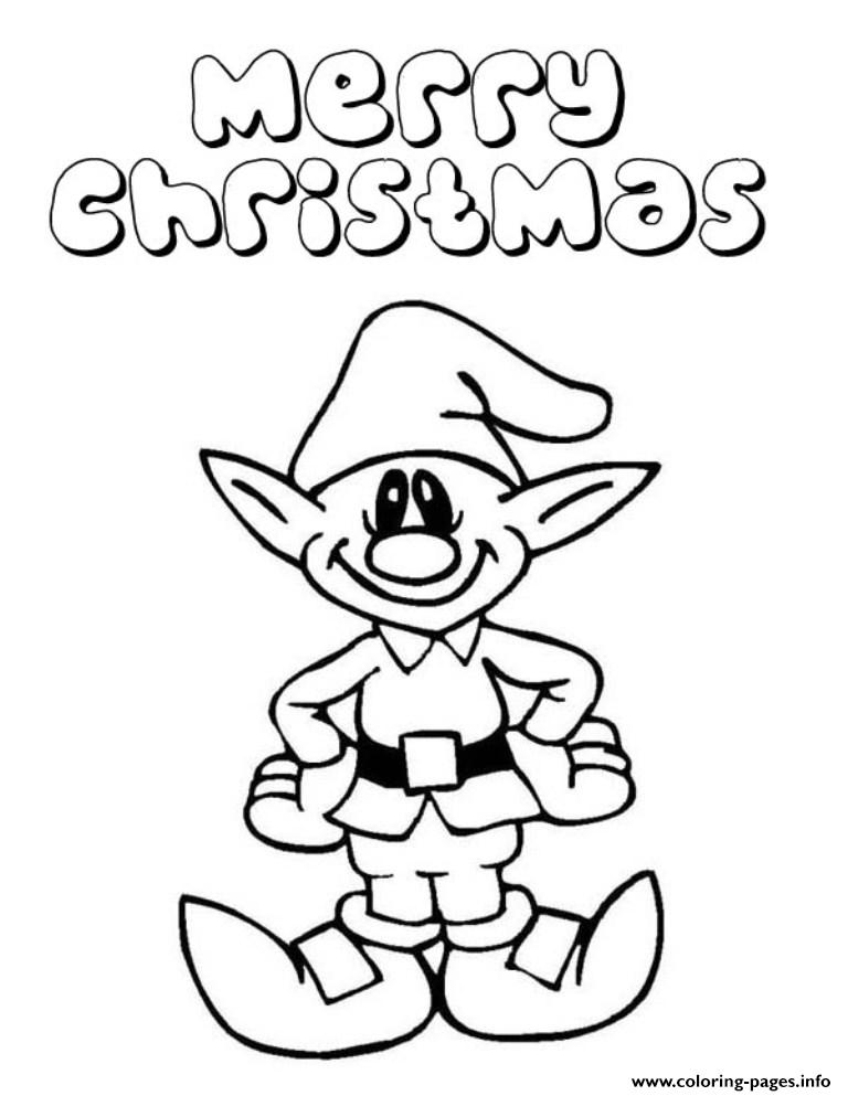 Elf Merry Christmas Sf912 coloring