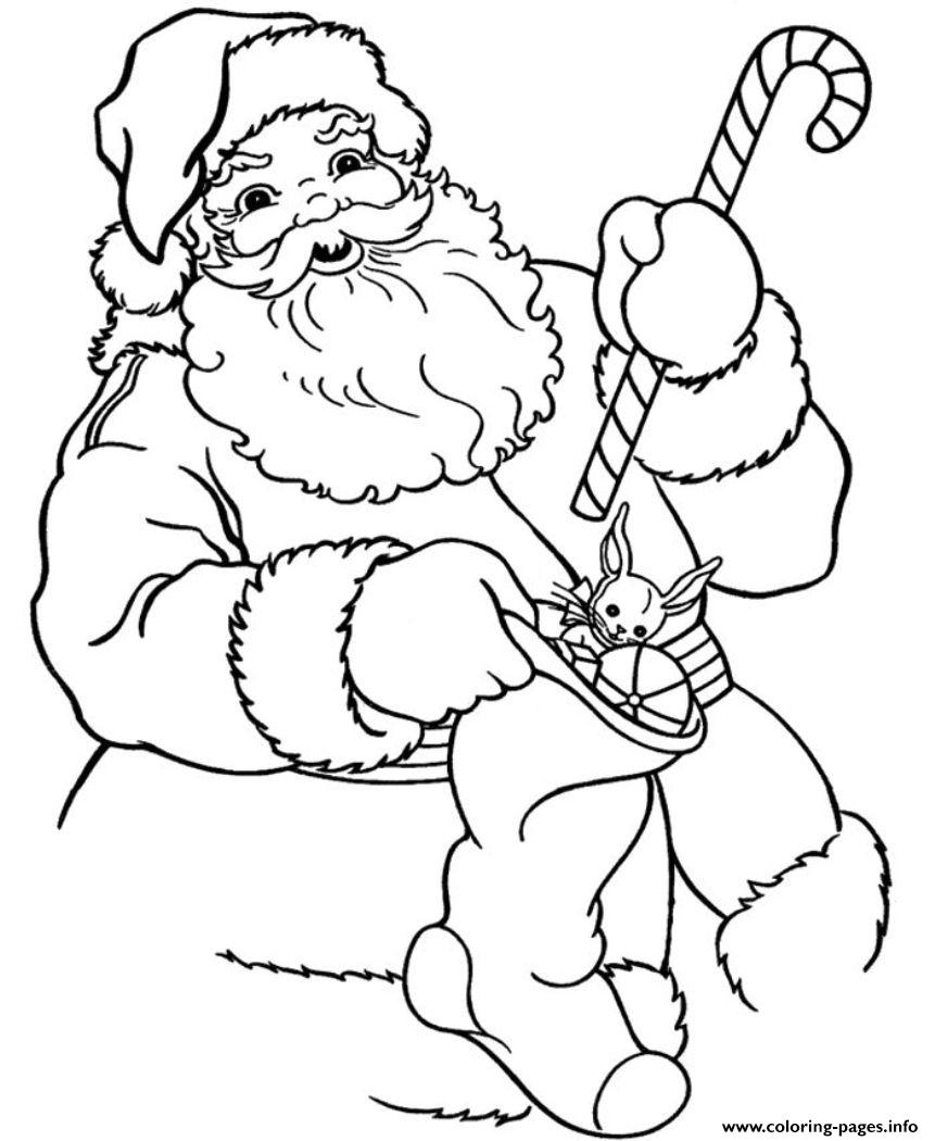 Coloring Pages Of Santa Holding A Sticke328 coloring