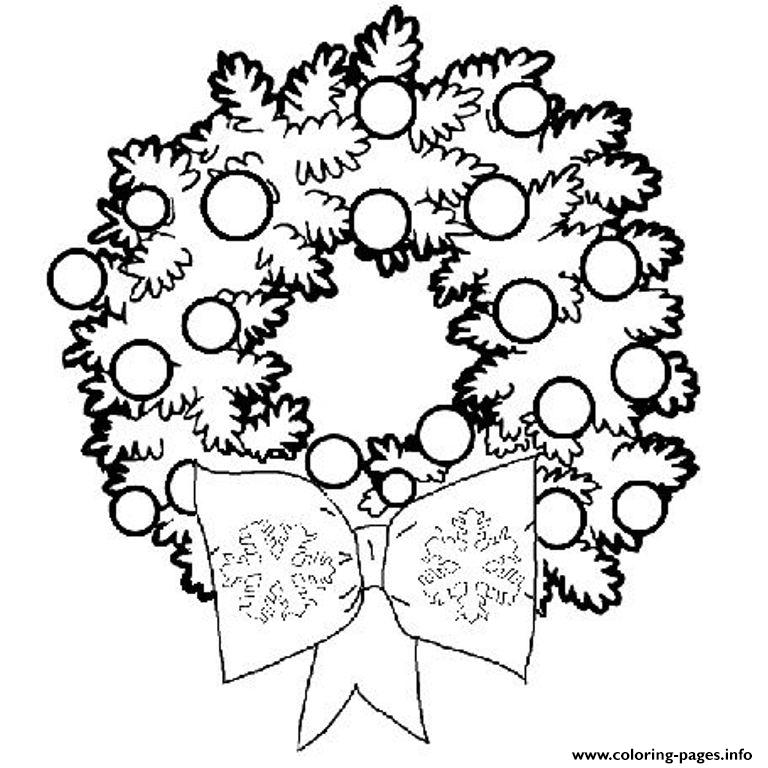 Pretty Wreath Free S For Christmas09f8 coloring