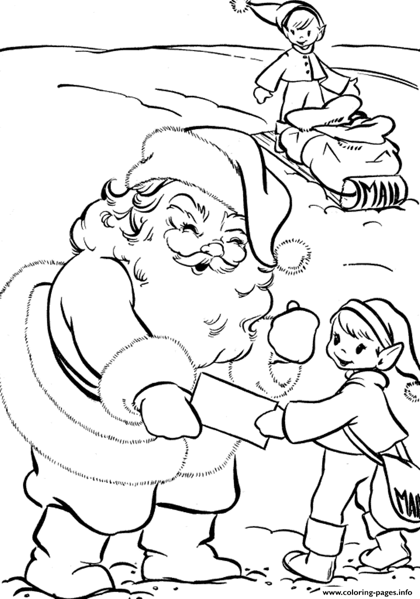 Elf And Santa 0a2c coloring