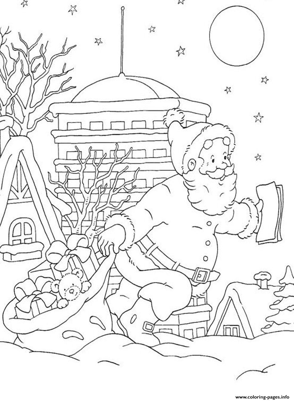 Coloring Pages Of Santa Claus Doing His Job76d8 coloring