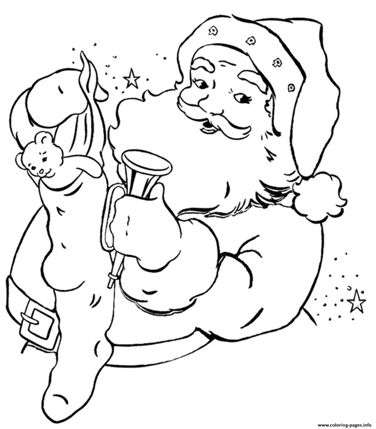 Stocking Present Santa Claus S0359 coloring