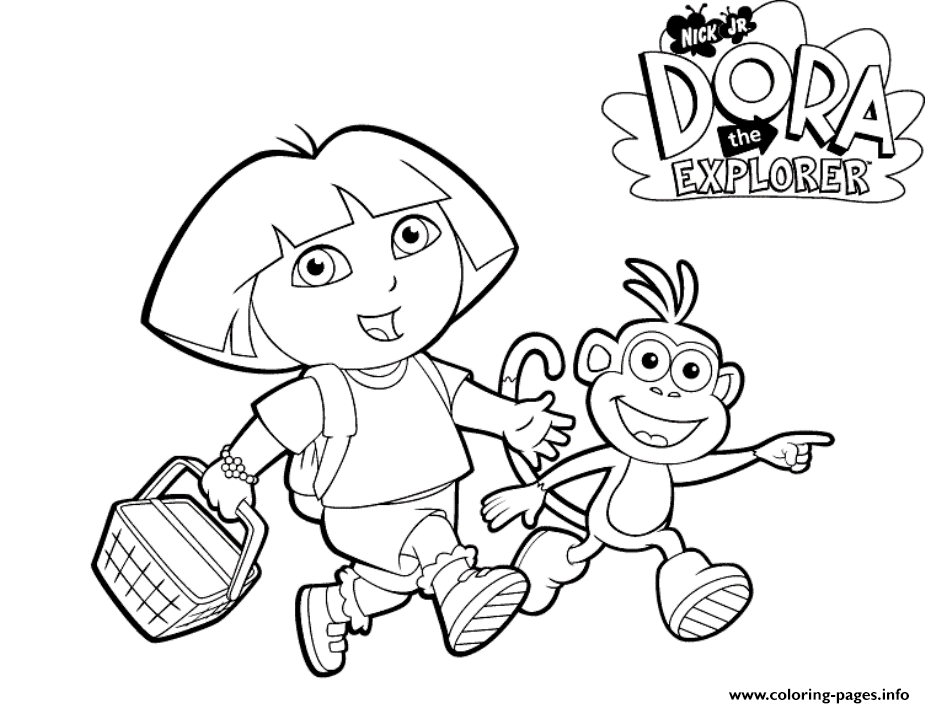 Boots And Dora Printable S7a45 coloring