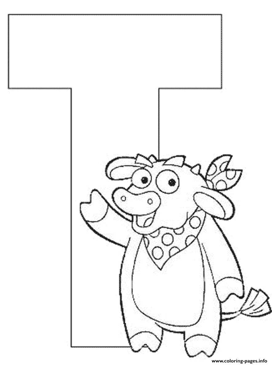 dora abc coloring pages