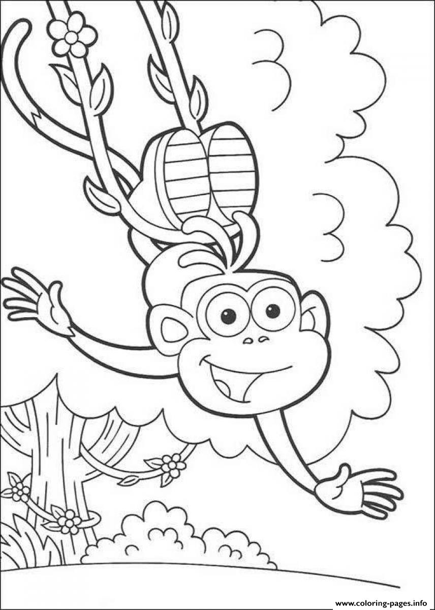 Happy Swinging Boots Of Dora S To Printf877 coloring pages