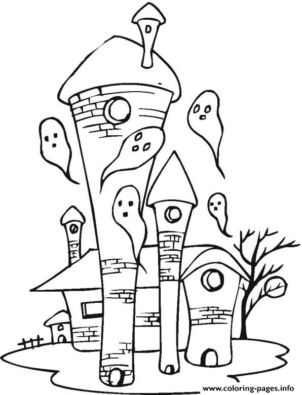 Haunted House Halloween S Middle School02a7 coloring