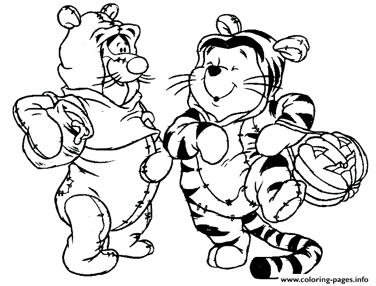 Disney Pooh Halloween Colouring Pages Free For Kidsfe52 Coloring Pages Printable