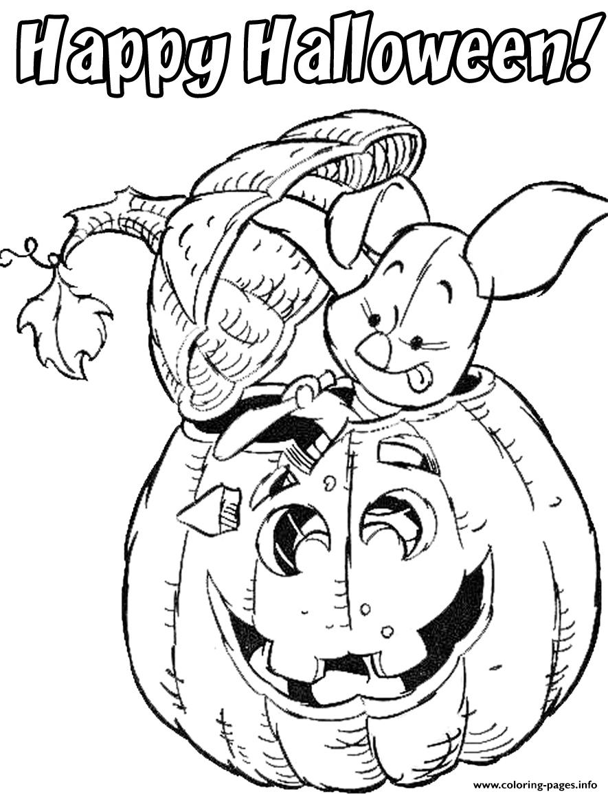 Piglet Halloween Disney Pumpkin 593d coloring