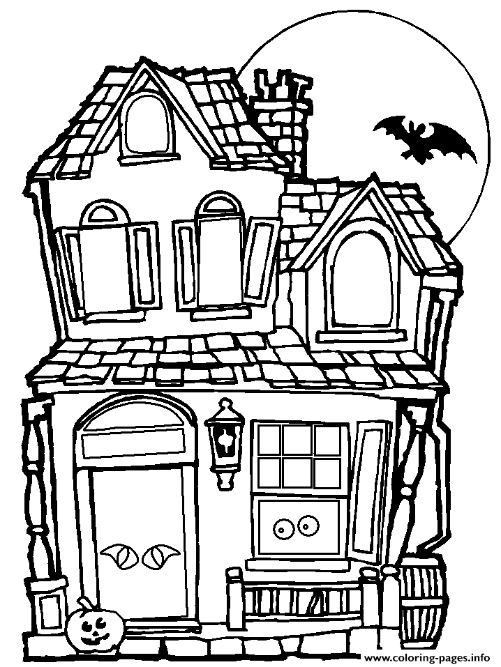 Haunted House Halloween S For Kids Free Printablecae3 coloring