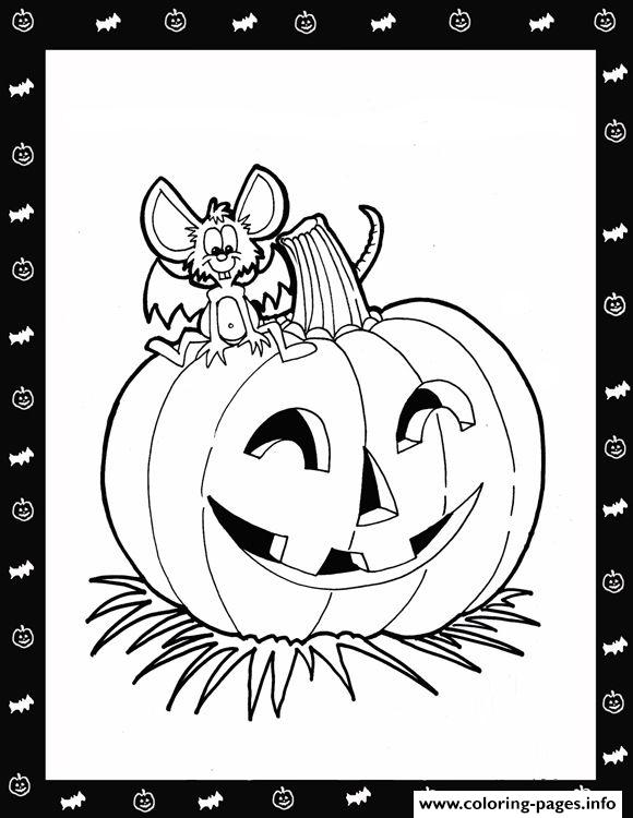 Pumpkin And Mouse Halloween S To Print Out For Free7aa4 coloring
