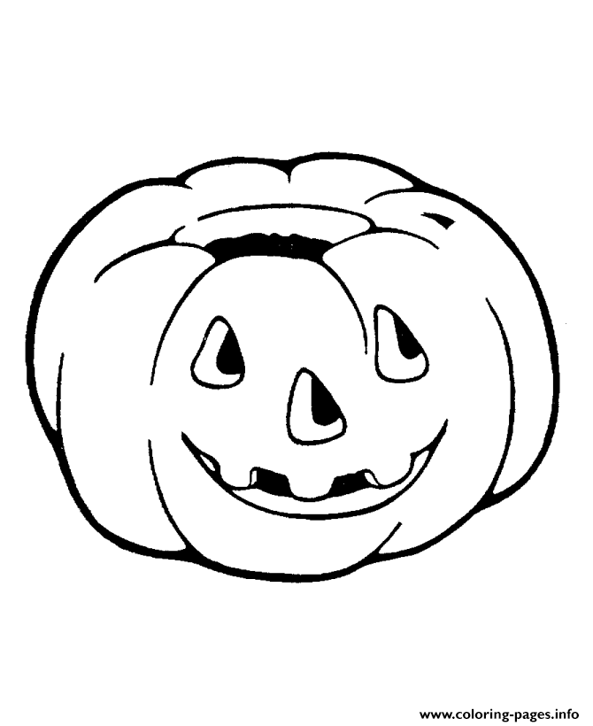 Smiling Halloween S Of Pumpkins53de coloring