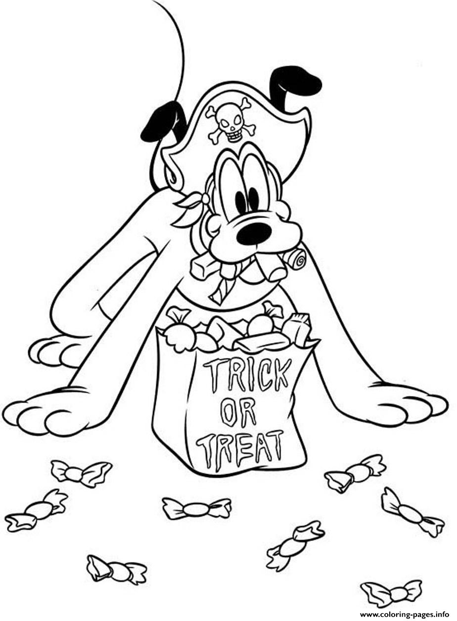 Halloween Trick Or Treat Pluto S8a46 coloring
