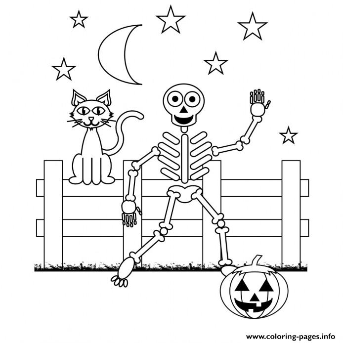 Coloring Pages For Kids Halloween Skeleton4bb6 coloring