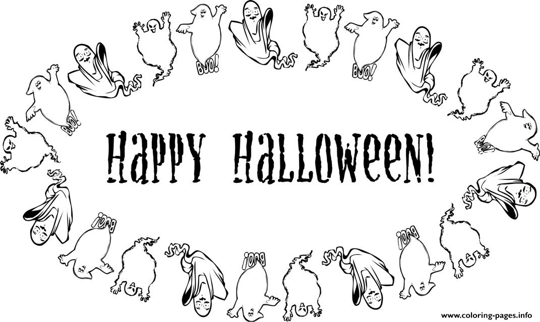 Ghost Happy Halloween Printable904e Coloring page Printable