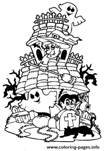 Halloween House S Printable For Preschoolers5bed coloring