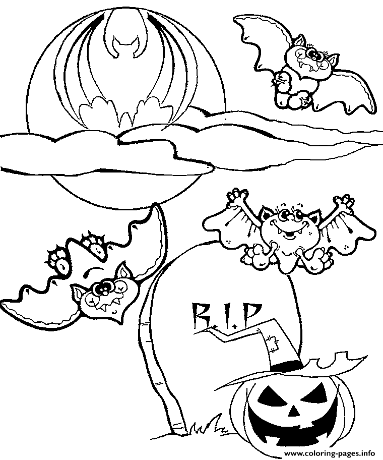 Halloween Bat Colouring Pages For Kidsc66e coloring