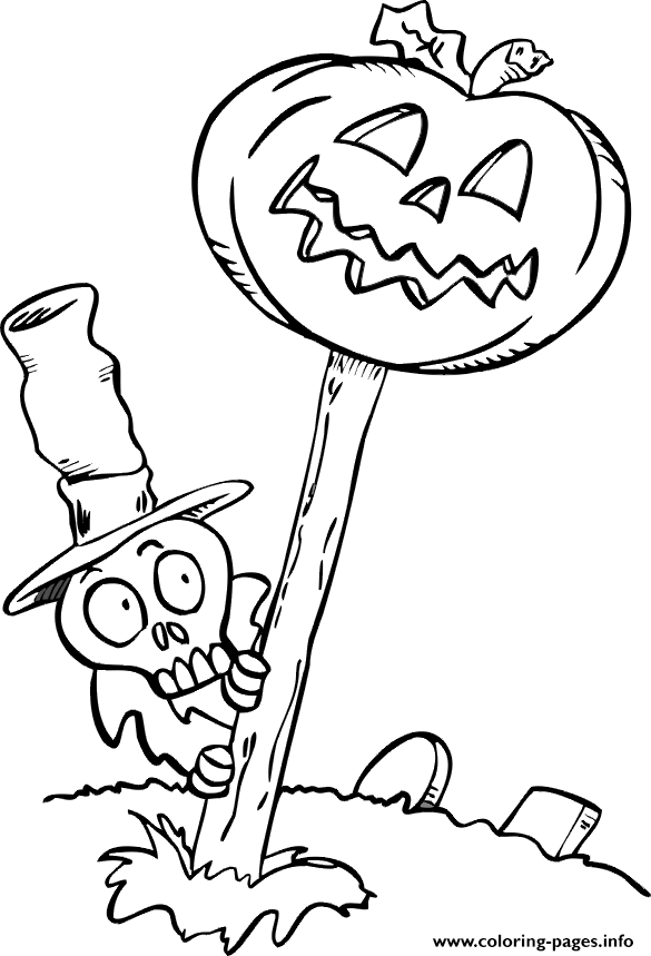 Skeleton Pumpkin S Printable For Halloween8aad coloring