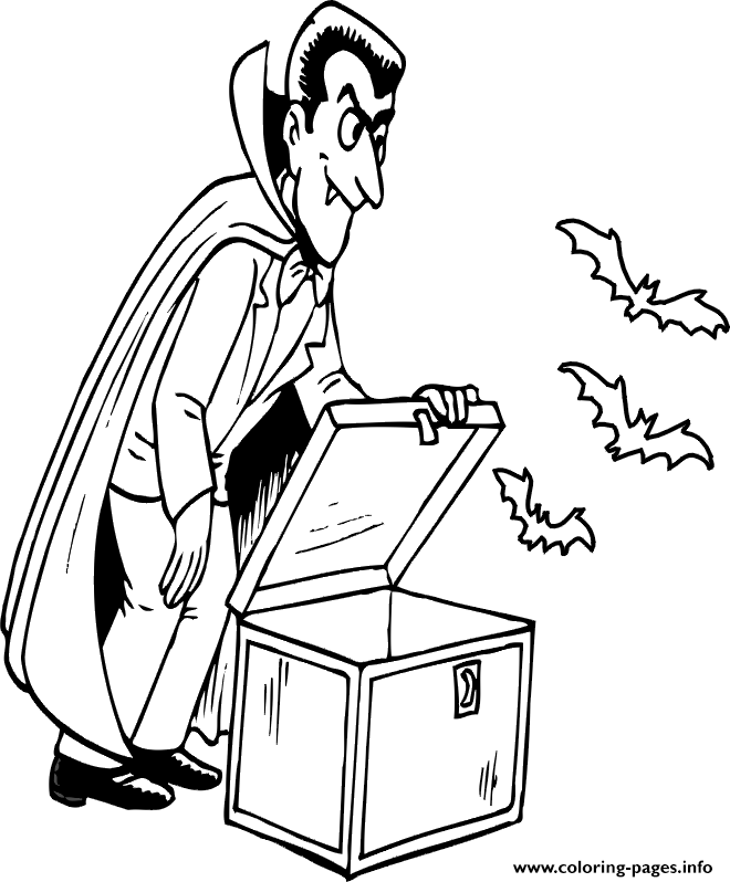 Halloween S Dracula And Bats4c2c coloring