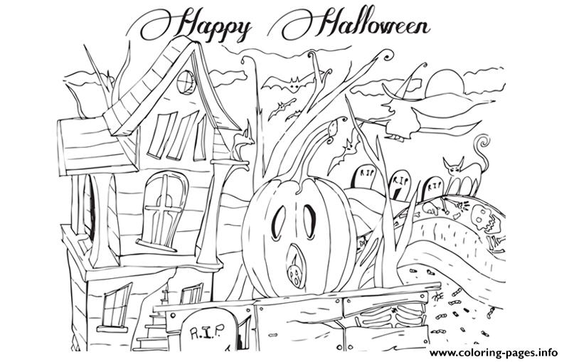 Adult Happy Halloween S Printablec606 coloring