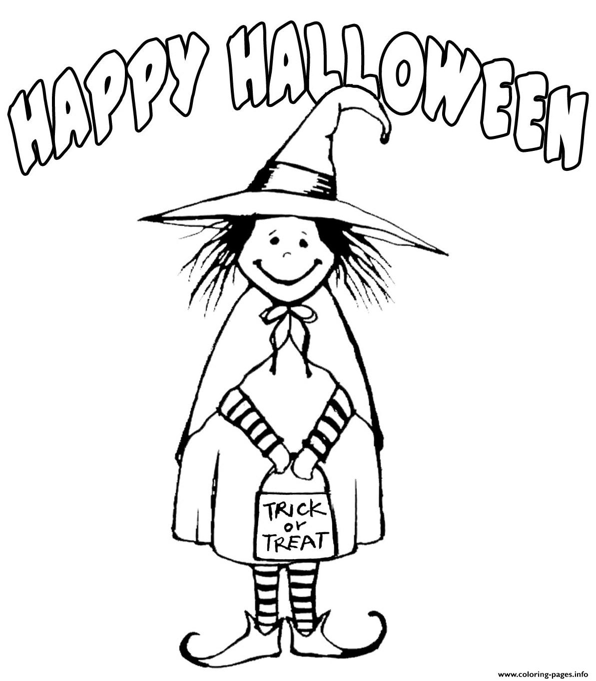Witch Costume Happy Halloween S Printable Freeb305 coloring
