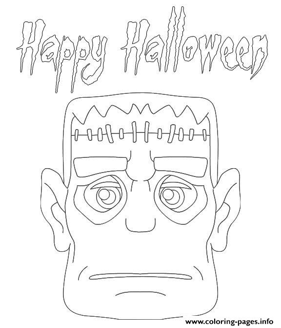 Happy Halloween Frankenstein S Printable Freec884 coloring