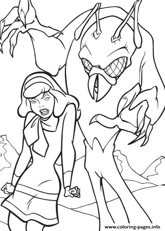 Scooby Doo S Daphne And Monster For Halloween47a6 coloring