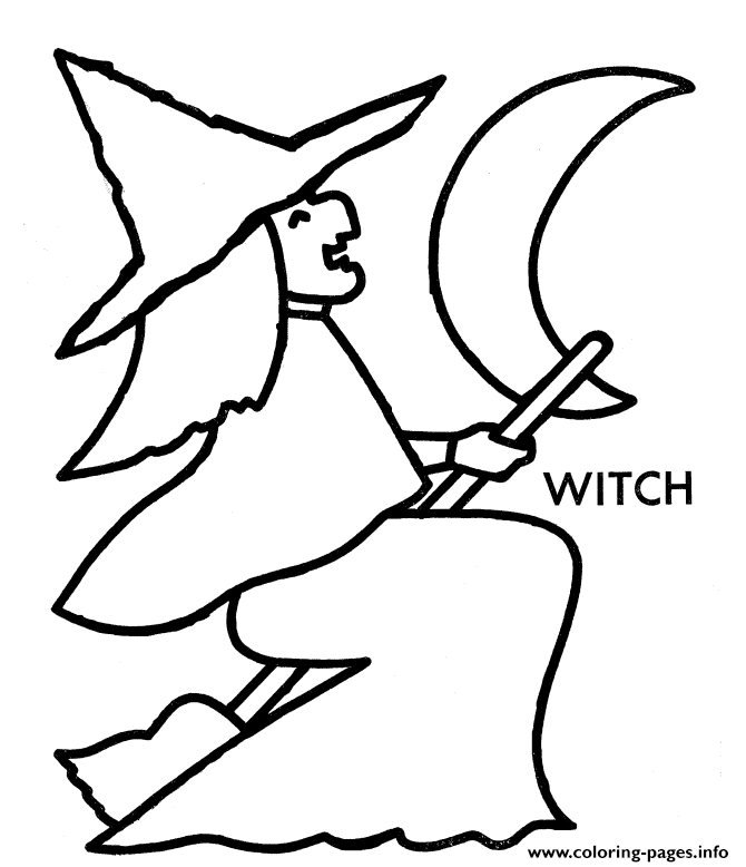 Witch Halloween Preschool S Printable Freeabac coloring