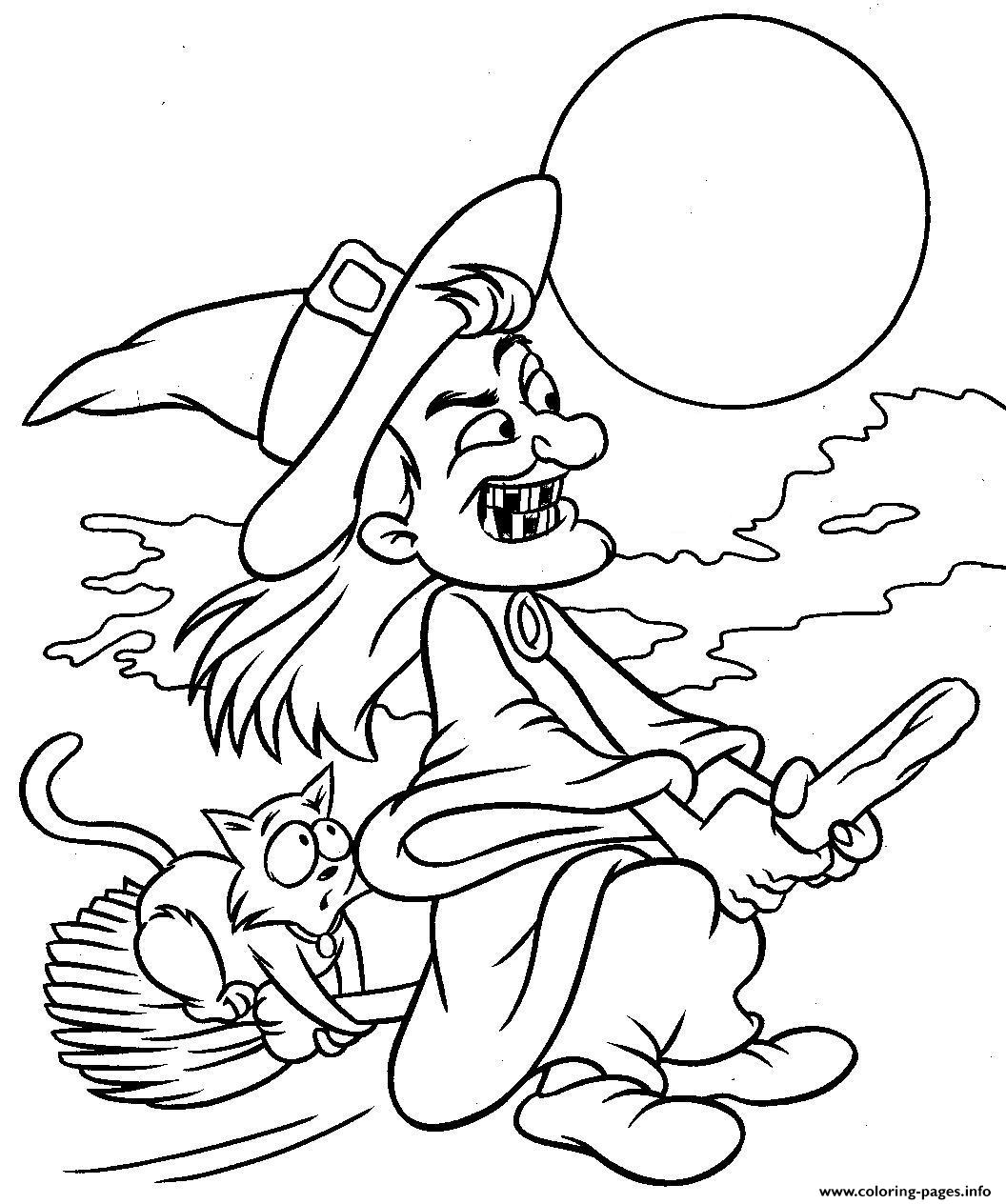 Halloween Pages For Kids To Color Witchdd41 coloring