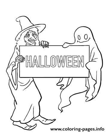 Ghost And Witch Halloween S Printable Free7ad3 coloring