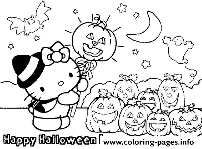 Happy Halloween  Hello Kittyb5a6 coloring