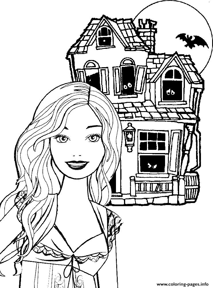 Barbie Halloween S For Kids46a6 Coloring Pages Printable