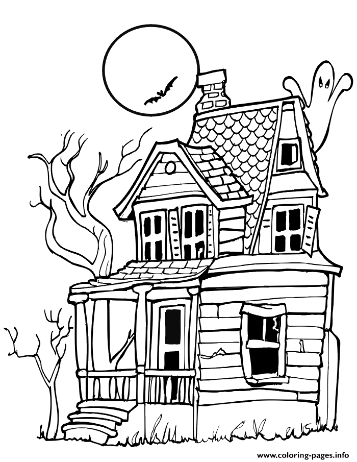 Haunted House Free Halloween S Free5934 coloring